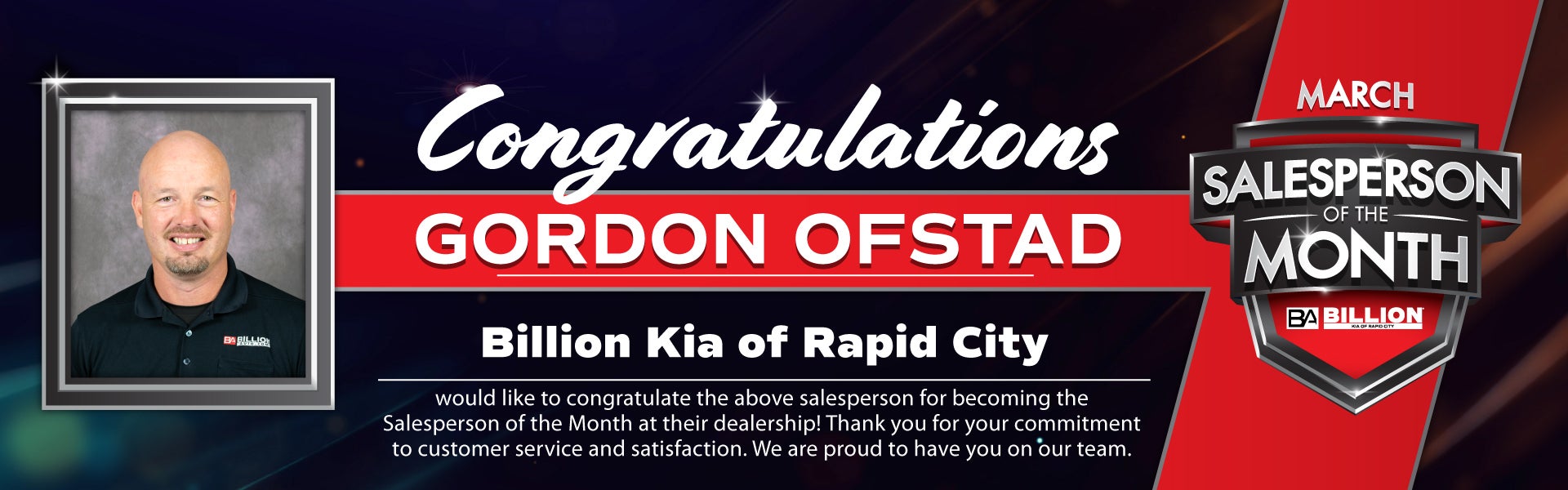 SALESPERSON OF THE MONTH